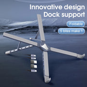 XY-1 5-In-1 Laptop Docking Station Stand Increased Folding Heat Dissipation HUB Bracket(Silver)