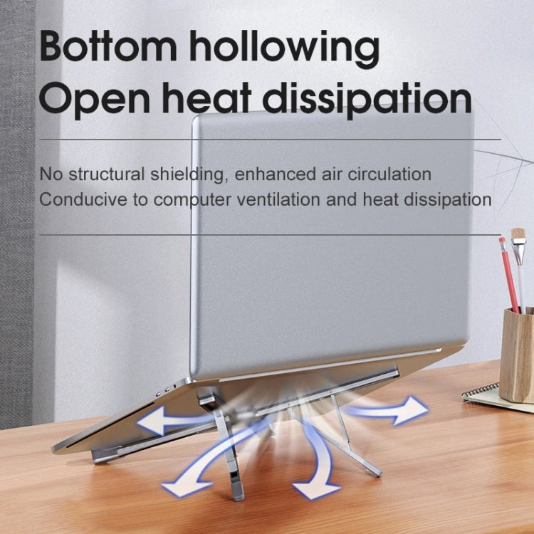 XY-1 5-In-1 Laptop Docking Station Stand Increased Folding Heat Dissipation HUB Bracket(Silver)
