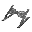 C9 Pro RGB Ambient Light Foldable Fan Cooling Laptop Aluminum Alloy Heightening Stand, Color: Gray - Laptop Stand by PMC TechLife | Online Shopping South Africa | PMC TechLife | Buy Now Pay Later Mobicred