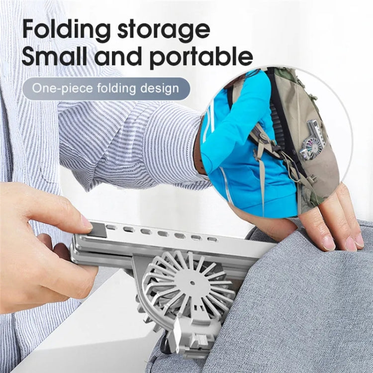 C9 Pro RGB Ambient Light Foldable Fan Cooling Laptop Aluminum Alloy Heightening Stand, Color: Gray