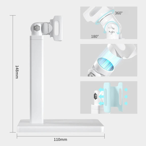 Rechargeable Mini UV Led Lamp for Nails Gel Dry With 360 Degree Rotating Stand(White)