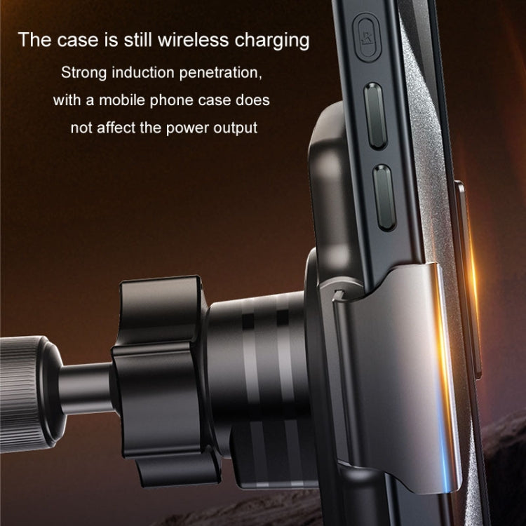 Car Magsafe Wireless Charger Transparent Induction 120W Fast Charging Universal Mobile Phone Bracket(Black)