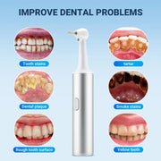 5 In 1 Electric Tooth Polisher USB Rechargeable Dental Scaler Toothbrush(M15 Silver)