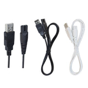 1.25m For Shaver / Water Refill Device USB TTo 8-Figure Tail Charging Cable Power Cord(White)