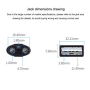 1.25m For Shaver / Water Refill Device USB TTo 8-Figure Tail Charging Cable Power Cord(Black)