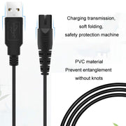 1.25m For Shaver / Water Refill Device USB TTo 8-Figure Tail Charging Cable Power Cord(Black)