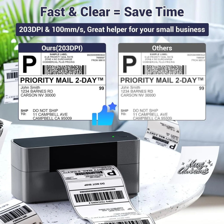 Phomemo PM245-BT Bluetooth Shipping Label Printer Support Labels Width  1- 4.6 Inch(US Plug)