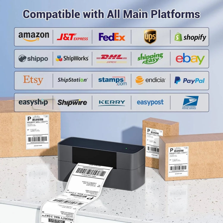 Phomemo PM245-BT Bluetooth Shipping Label Printer Support Labels Width  1- 4.6 Inch(US Plug)