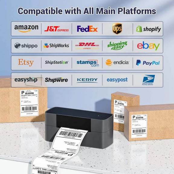 Phomemo PM245-BT Bluetooth Shipping Label Printer Support Labels Width  1- 4.6 Inch(US Plug)