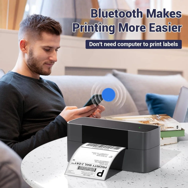 Phomemo PM245-BT Bluetooth Shipping Label Printer Support Labels Width  1- 4.6 Inch(US Plug)