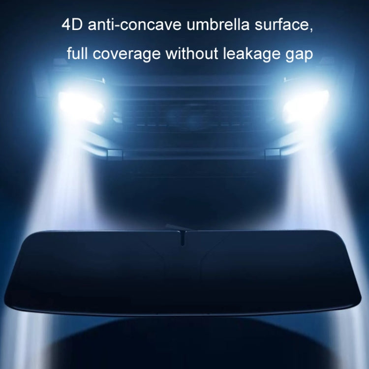145x80cm Car Front Windshield Sun Protection Laser Sunshade Blinds, Style: Double Circle Sun Visor