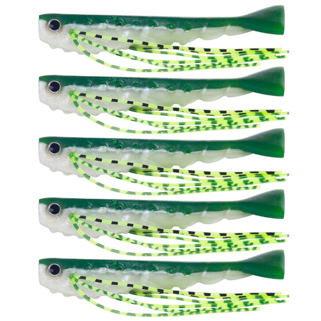 6.6cm 5pcs /Pack HENGJIA SO175 Two Color Split Fork Soft Bait Freshwater Fishing Salmon Lures(Color 1)