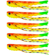 6.6cm 5pcs /Pack HENGJIA SO175 Two Color Split Fork Soft Bait Freshwater Fishing Salmon Lures(Color 3)