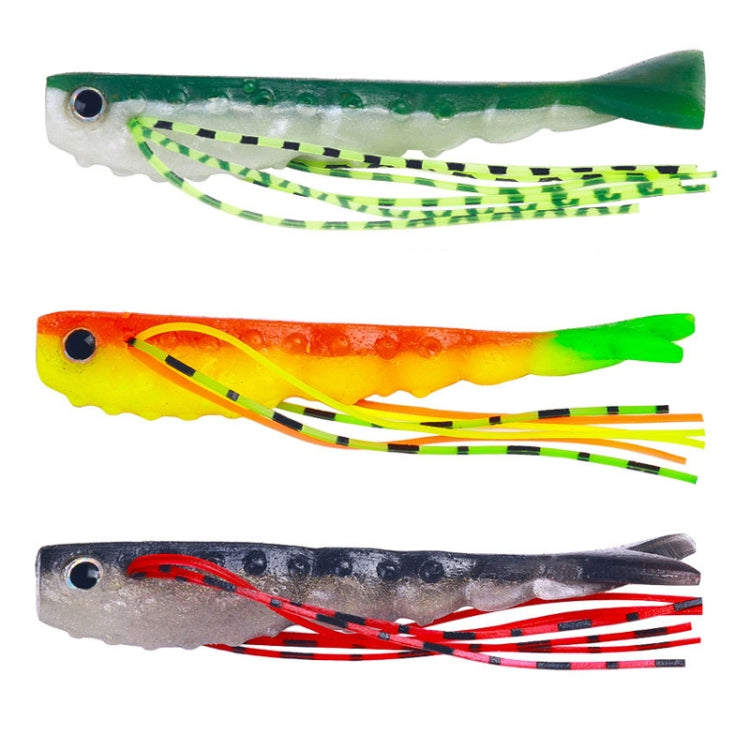 6.6cm 5pcs /Pack HENGJIA SO175 Two Color Split Fork Soft Bait Freshwater Fishing Salmon Lures(Color 1)