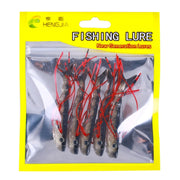 6.6cm 5pcs /Pack HENGJIA SO175 Two Color Split Fork Soft Bait Freshwater Fishing Salmon Lures(Color 3)