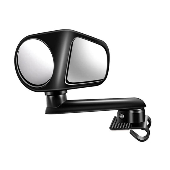 Car Auxiliary Mirror Multi-Function Wide-Angle Rear View Reversing Mirror(Black Left)