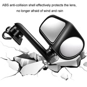Car Auxiliary Mirror Multi-Function Wide-Angle Rear View Reversing Mirror(White Right)