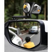 Car Auxiliary Mirror Multi-Function Wide-Angle Rear View Reversing Mirror(Black Left)