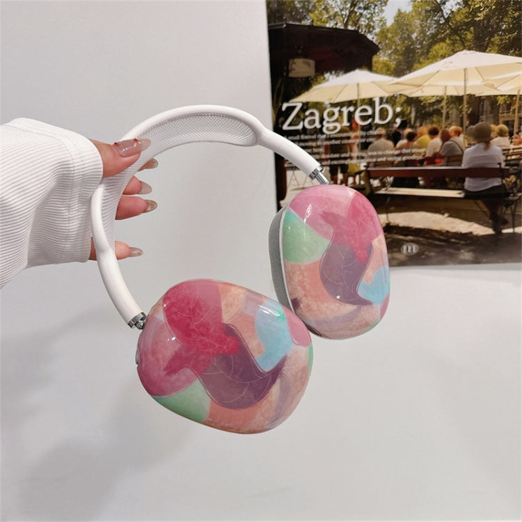 For AirPods Max 1Pair Tropical Leaf Pattern Headphone Silicone Case(Color)