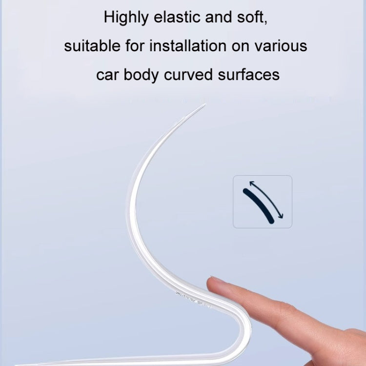 HAOCAI 40cm Car Door Anti-collision Strip Door Edge Bumper Protector, Color: 8pcs Black