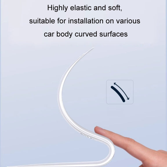 HAOCAI 40cm Car Door Anti-collision Strip Door Edge Bumper Protector, Color: 8pcs Black