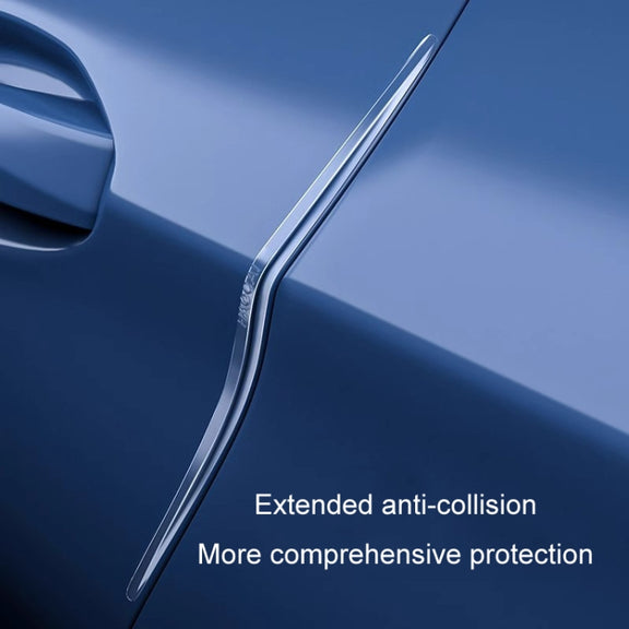 HAOCAI 40cm Car Door Anti-collision Strip Door Edge Bumper Protector, Color: 8pcs Black