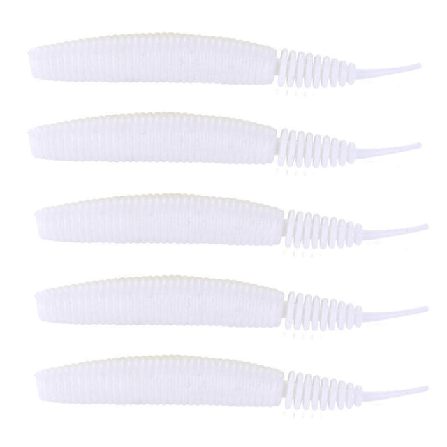 5pcs /Pack HENGJIA SO109 Spaghetti Worm Soft Bait Spiral Fishing Dummy Lures, Size: 10cm 7g(Color 1)