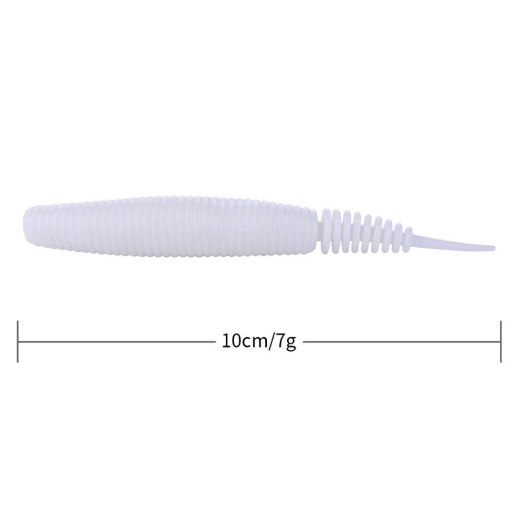 5pcs /Pack HENGJIA SO109 Spaghetti Worm Soft Bait Spiral Fishing Dummy Lures, Size: 10cm 7g(Color 2)