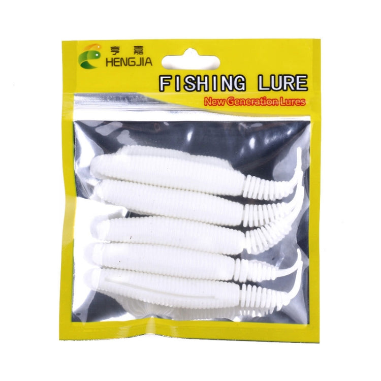 5pcs /Pack HENGJIA SO109 Spaghetti Worm Soft Bait Spiral Fishing Dummy Lures, Size: 10cm 7g(Color 1)