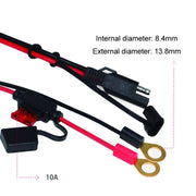 SAE To O-Type Ring Connector Quick Disconnect SAE Car Storage Battery Extension Cable