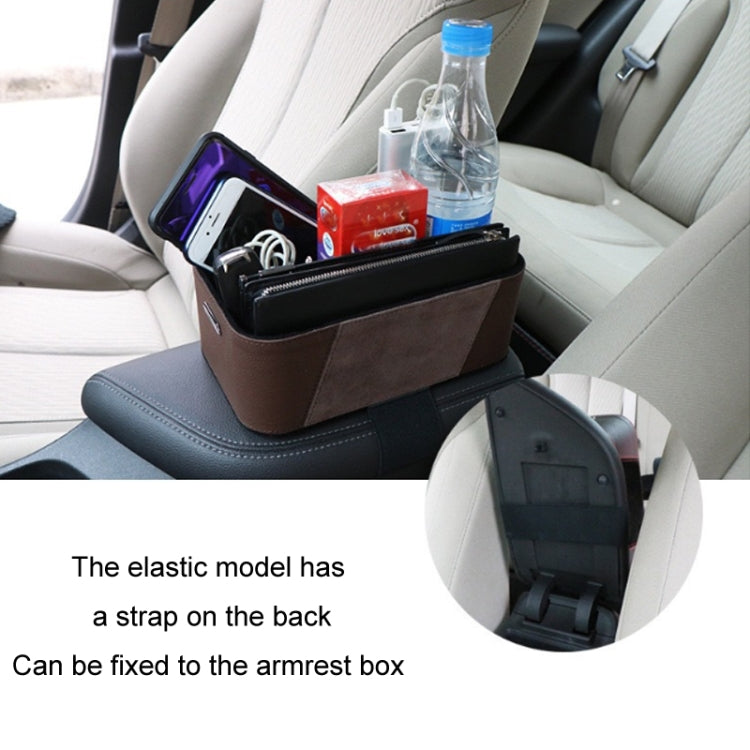 Car Multifunctional Dashboard Armrest Box Water Cup Storage Box, Color: Large Brown