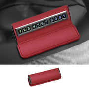 Car Front Windshield Temporary Parking Number Plate Interior Decoration(Red)