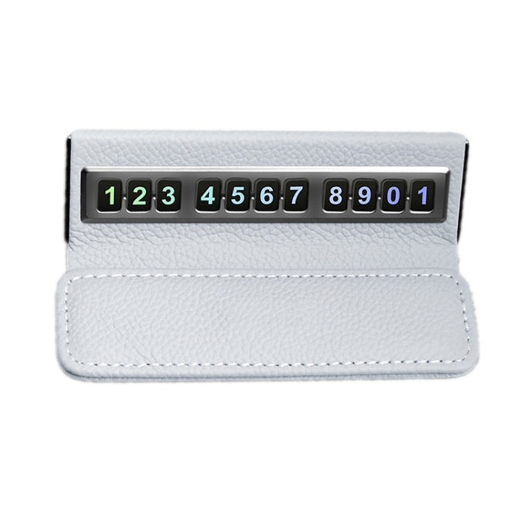 Car Front Windshield Temporary Parking Number Plate Interior Decoration(Grey)