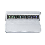 Car Front Windshield Temporary Parking Number Plate Interior Decoration(Grey)