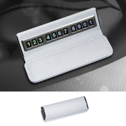 Car Front Windshield Temporary Parking Number Plate Interior Decoration(Grey)
