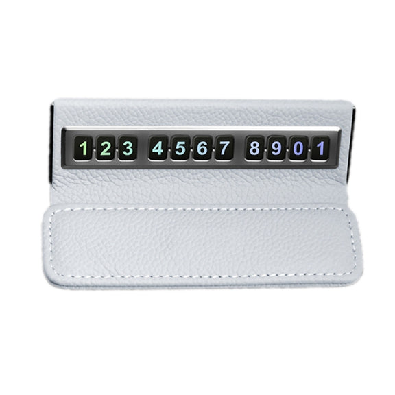 Car Front Windshield Temporary Parking Number Plate Interior Decoration(Grey)