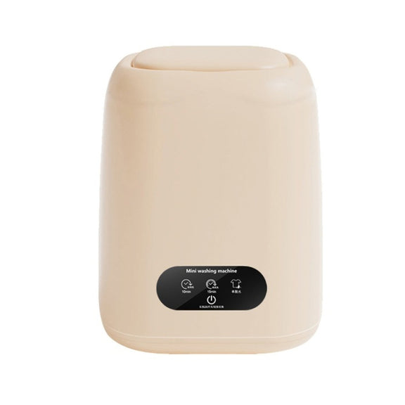 Small Household Portable Underwear Washing Machine, Size: EU Plug(Milk Yellow)
