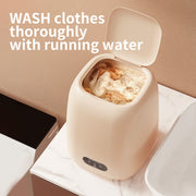 Small Household Portable Underwear Washing Machine, Size: UK Plug(Milk Yellow)