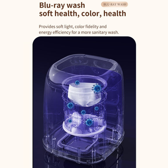 Small Household Portable Underwear Washing Machine, Size: EU Plug(Milk Yellow)