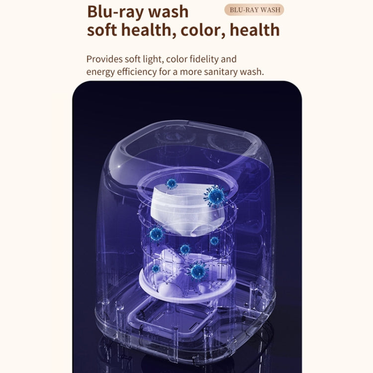 Small Household Portable Underwear Washing Machine, Size: UK Plug(Milk Yellow)