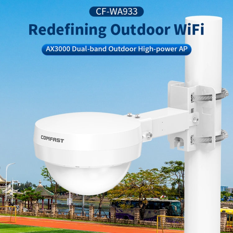 COMFAST WA933 Wi-Fi6  3000Mbps Outdoor Access Point Dual Band Water-resistant Wireless Router Support VLAN(US Plug)