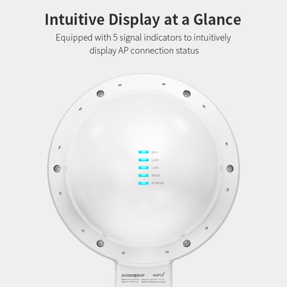 COMFAST WA933 Wi-Fi6  3000Mbps Outdoor Access Point Dual Band Water-resistant Wireless Router Support VLAN(US Plug)