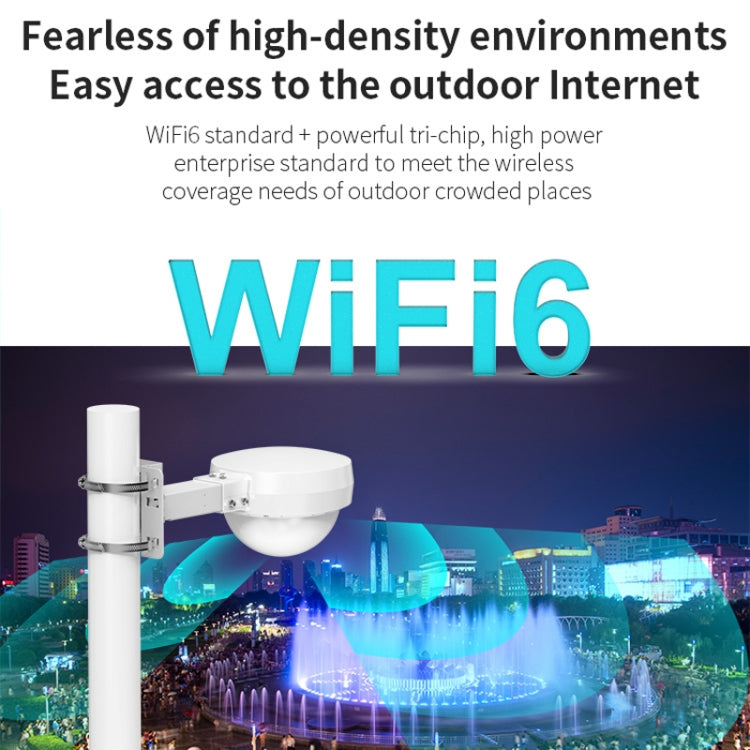 COMFAST WA933 Wi-Fi6  3000Mbps Outdoor Access Point Dual Band Water-resistant Wireless Router Support VLAN(US Plug)