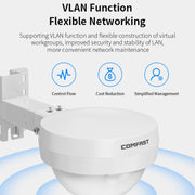 COMFAST WA933 Wi-Fi6  3000Mbps Outdoor Access Point Dual Band Water-resistant Wireless Router Support VLAN(US Plug)