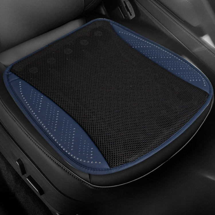 Car USB Summer Cool Ventilated Breathable Seat Cushion(Navy 8 Sets Fan)