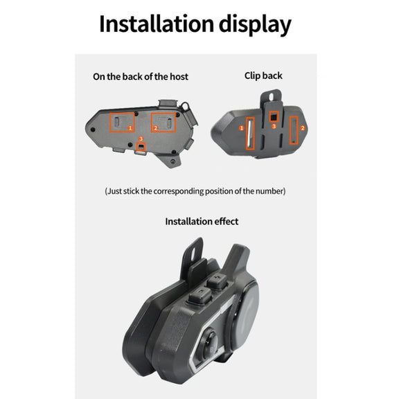 Motorcycle Noise Reduction Water-resistant Helmet Cycling Bluetooth Headphones