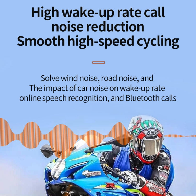 Motorcycle Noise Reduction Water-resistant Helmet Cycling Bluetooth Headphones