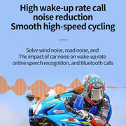 Motorcycle Noise Reduction Water-resistant Helmet Cycling Bluetooth Headphones