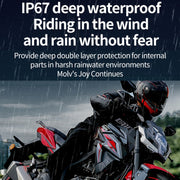 Motorcycle Noise Reduction Water-resistant Helmet Cycling Bluetooth Headphones