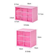 Transparent Desktop Small Objects Compartment Drawer Organizer Hair Accessories Storage Case, Color: 9 Grids White